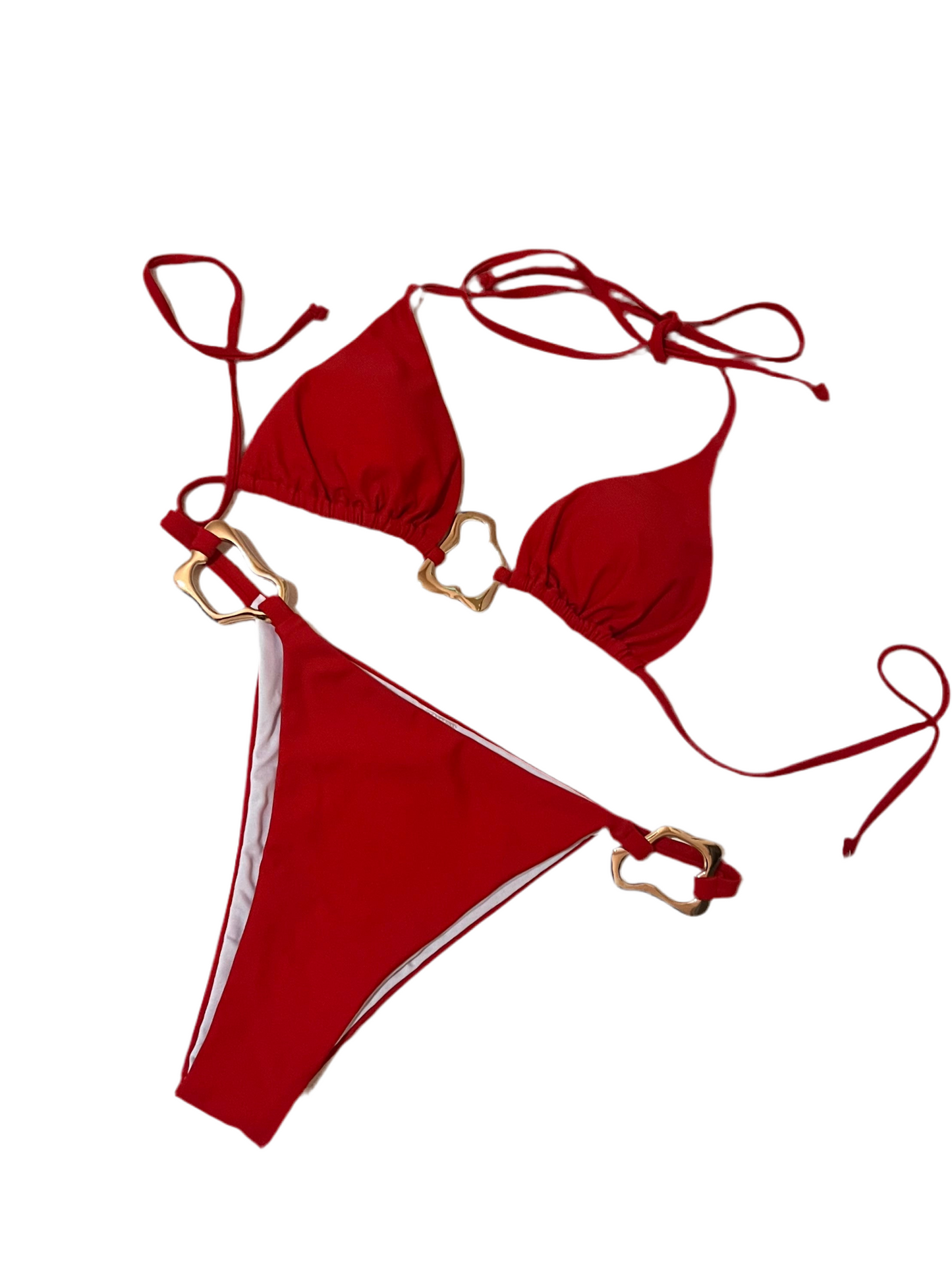 Vibrant Red Bikini Large