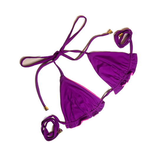 Large triangle top reversible purpura/ hot pink